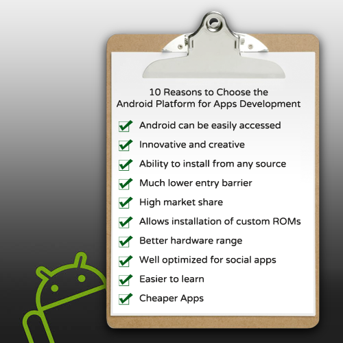 Ten Reasons to Choose the Android Platform for Apps Development