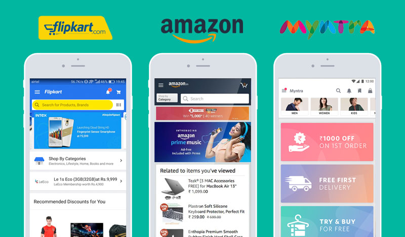 flipkart,amazon,myntra app development cost-fusion informatics