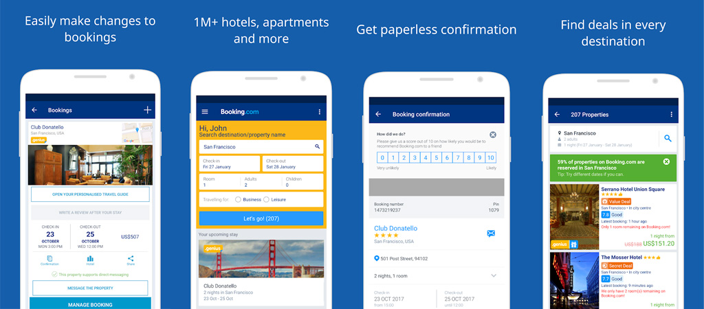 Booking.com like Hotel Booking App Development Cost