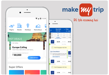 Make My Trip app